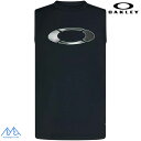 オークリー タンクトップ ノースリーブ シャツ ブラック 吸汗速乾 接触冷感 UVカット OAKLEY STRIKING TECH COLD NS TEE 7.0 BLACKOUT FOA407748 02E