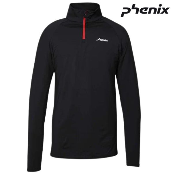 ե˥å   ʡ ϡեå ֥å PHENIX Thunderbolt 1/2 Zip Tee BLACK1 ESM23LS12-BK1