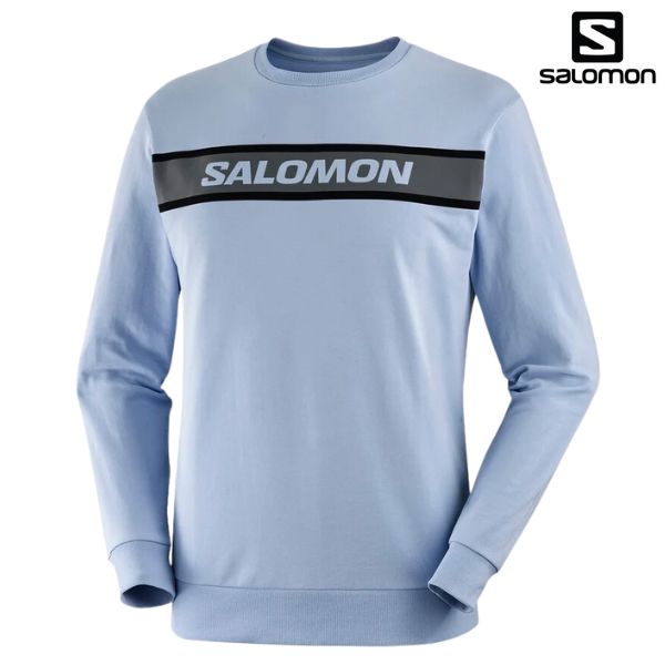 サロモン クルーネックプルオーバー ライトブルー SALOMON ESSENTIAL CREW NECK CHAMBRAY BLUE / QUIET SHADE Translucent LC2029100