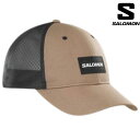 サロモン メッシュキャップ トラッカーカーブド キャップ ベージュ SALOMON TRUCKER CURVED CAP SHITAKE DEEP BLACK LC2232600