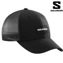 サロモン メッシュキャップ トラッカーカーブド キャップ ブラック SALOMON TRUCKER CURVED CAP DEEP BLACK LC2024100