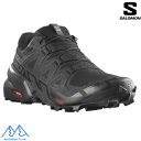 サロモン トレイルランニング トレラン シューズ ブラック SALOMON SPEEDCROSS 6 WIDE Black / Black / Phantom ...
