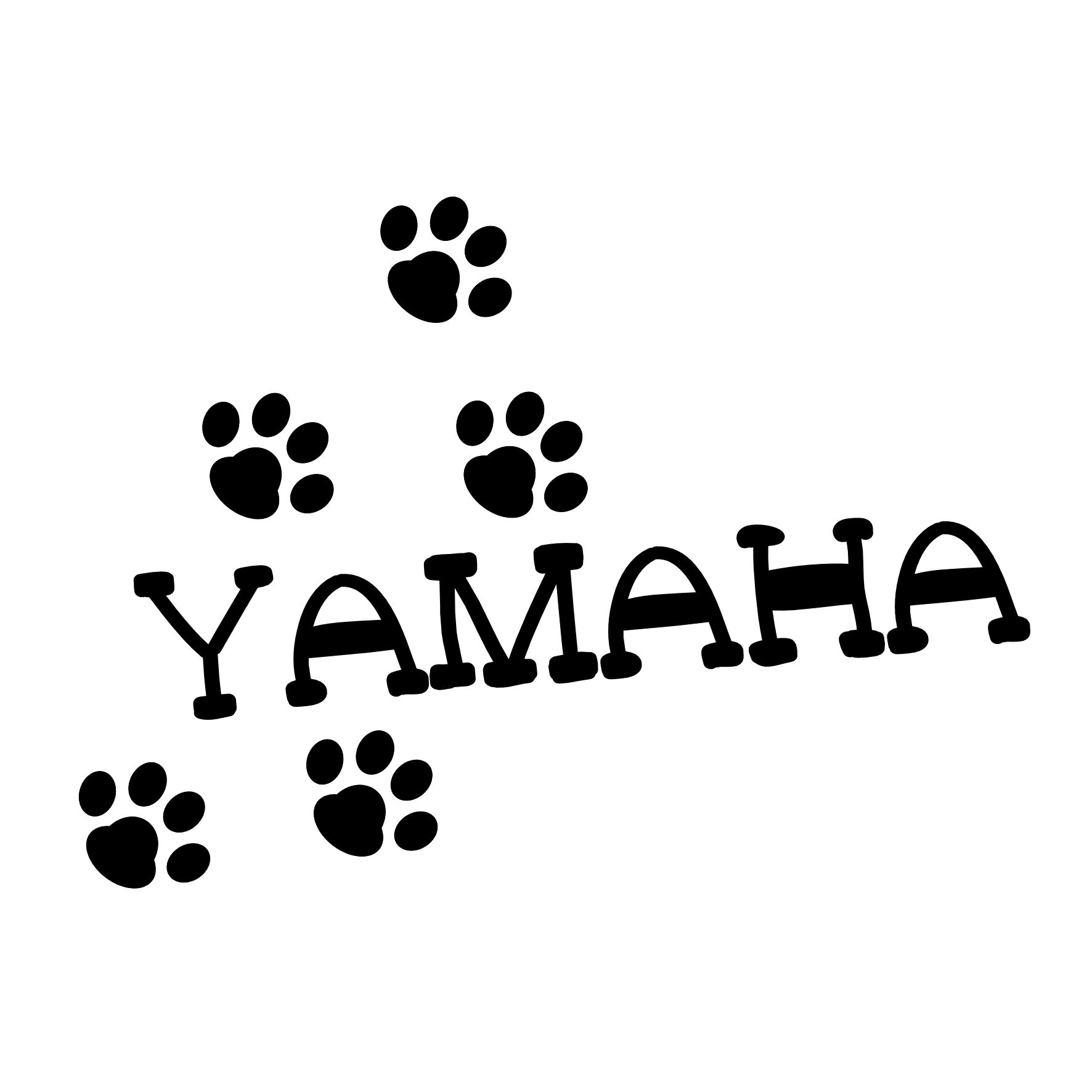 Rakuten - S. 687 肉球ステッカー【ヤマハ】　YAMAHA　JDM　カッティングステッカー ドレスアップ カスタマイズ サーキット デカール エンブレム カスタム アクセサリー ブランド アウトドア グッズ 雑貨 おもしろ かっこいい バイク