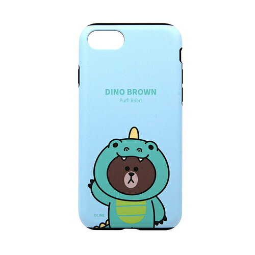 Rakuten - 国内正規品 LINE FRIENDSiPhone 8 iPhone 7 iPhone SE 第2.3世代 JUNGLE BROWN DUAL GUARD TPUとポリカーボネートの二重構造 KCL-JDD001 KCL-JDD002 KCL-JDD003 KCL-JDD005