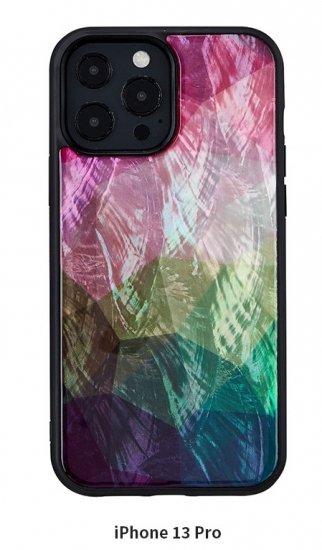 Rakuten - 国内正規品 ikins アイキンス iPhone 13 Pro 天然貝ケース Water flower 水の中で絵の具が自然に広がる現象をパステル系の色で表現 I21075i13P