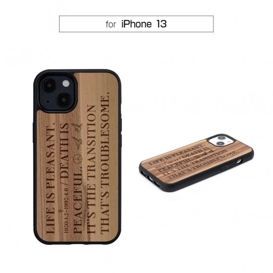 Rakuten - 国内正規品 Man＆Wood iPhone 13 天然木ケース Life is… 木の素材から作られたナチュラルでおしゃれなケース I21768i13