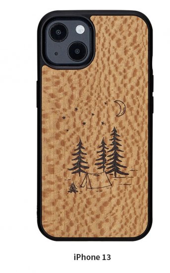 マンアンドウッド スマホケース メンズ 国内正規品 Man＆Wood iPhone 13 天然木ケース Camp 木の素材から作られたナチュラルでおしゃれなケース I21223i13