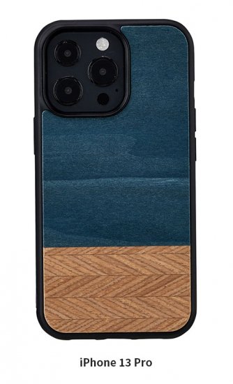 マンアンドウッド スマホケース メンズ 国内正規品 Man＆Wood iPhone 13 Pro 天然木ケース Denim 木の素材から作られたナチュラルでおしゃれなケース I21240i13P