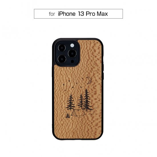 マンアンドウッド スマホケース メンズ 国内正規品 Man＆Wood iPhone 13 Pro Max 天然木ケース Camp 木の素材から作られたナチュラルでおしゃれなケース I21243i13PM