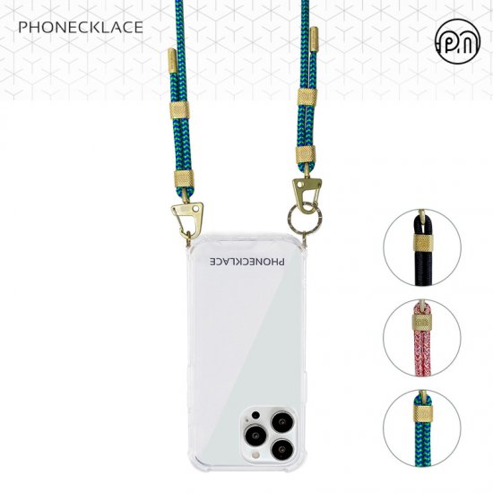 Rakuten - 国内正規品 PHONECKLACE iPhone 13 クロスボディストラップ付きクリアケース iPhoneを斜めかけができる PN21597i13BK
