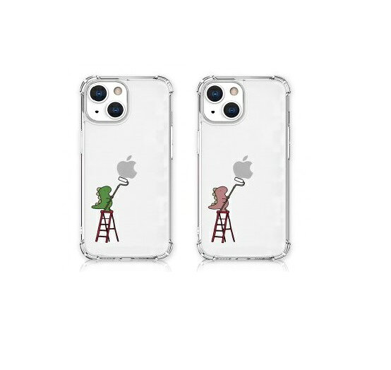 Rakuten - 国内正規品 AKAN iPhone 13 mini ソフトタフケース おしごとザウルス ペインティング 衝撃を吸収するTPUケースに可愛いイラスト クリアケース AK20947i13MN