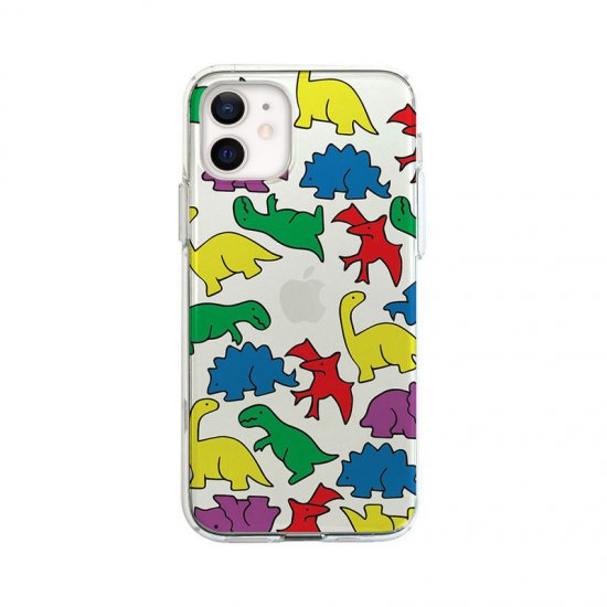 Rakuten - 国内正規品 Dparks iPhone 13 ソフトクリアケース カラフルザウルス 透明TPUケースに可愛いイラストが入ったケース DS21173i13