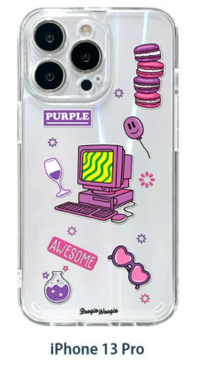 Rakuten - 国内正規品 BOOGIE WOOGIE iPhone 13 Pro オーロラケース Purple 角度によって表情が変わるオーロラクリアケース BW22012i13PPL