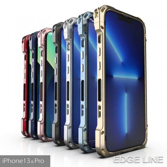 alumania EDGE LINE for iPhone13 iPhone13 Proアルミビレット＋アルマイトによる美しいアルミバンパー トラップホール付き IP-A2161
