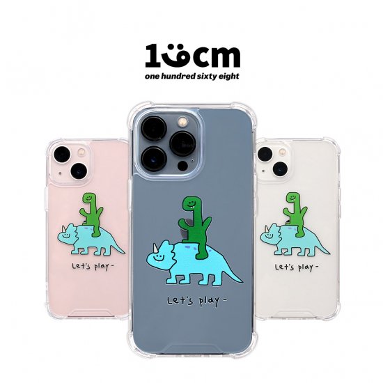 Rakuten - 国内正規品 168cm iPhone 13 Let's play ハイブリッドクリアケース オリジナルキャラクターのイラストが個性的でユニークなケース 168259i13