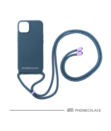 Rakuten - 国内正規品 PHONECKLACE フォンネックレス iPhone 13 mini ロープネックストラップ付きシリコンケース ロープの長さ調節が簡単なネックストラップ付