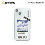 国内正規品 Dparks ディーパークス iPhone 14 / iPhone 14 Pro ソフトクリアケース Summer Day 透明TPUケースに可愛いイラストが入ったケース