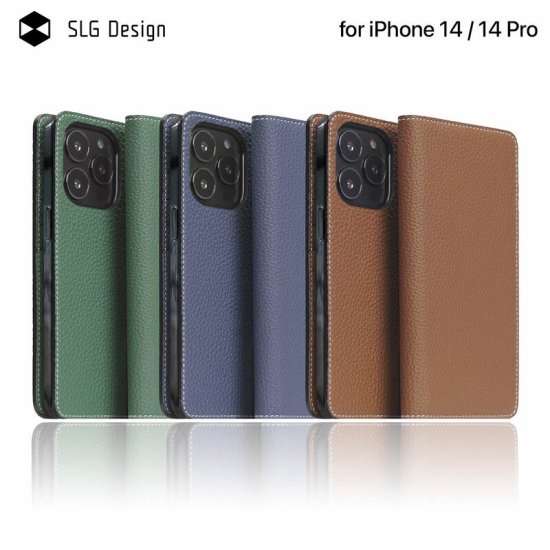 Rakuten - 国内正規品 SLG Design iPhone 14 / iPhone 14 Pro 手帳型 Hybrid Grain Leather Diary Case