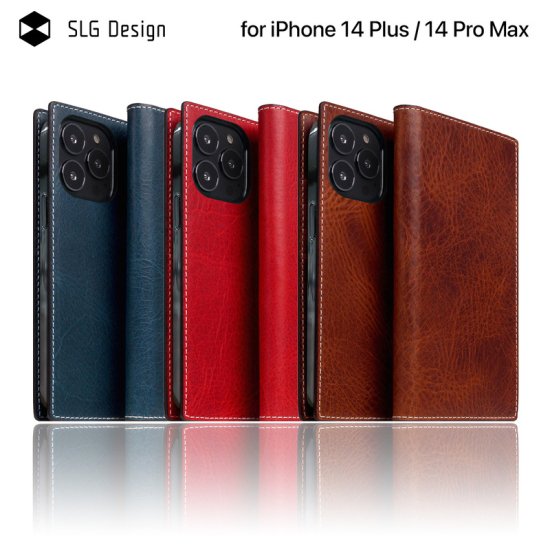 Rakuten - 国内正規品 SLG Design iPhone 14 Plus / iPhone 14 Pro Max 手帳型 Badalassi Wax case フルベジタブルタンニンなめし製法