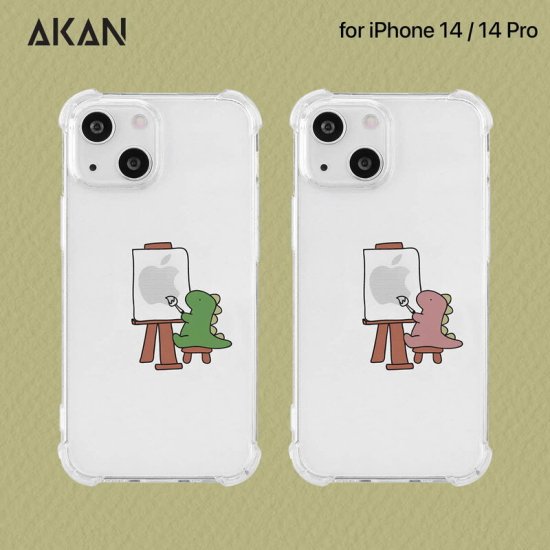 Rakuten - 国内正規品 AKAN エイカン iPhone 14 / iPhone 14 Pro ソフトクリアケース ペインティング 衝撃を吸収するTPUケース