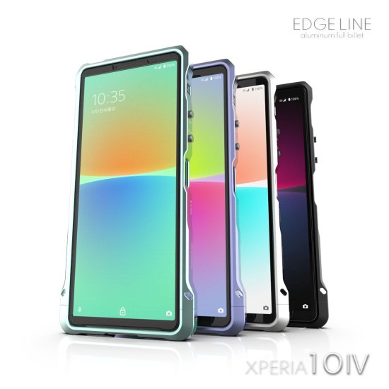 alumania アルマニア EDGE LINE for XPERIA 10 IV アルミビレット＋アルマイトによる美しいアルミバンパー SO-52C SOG07 他 SX-A2104-MT