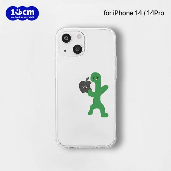 国内正規品 168cm iPhone 14 / iPhone 14 Pro ソフトクリアケース Olly with リンゴ