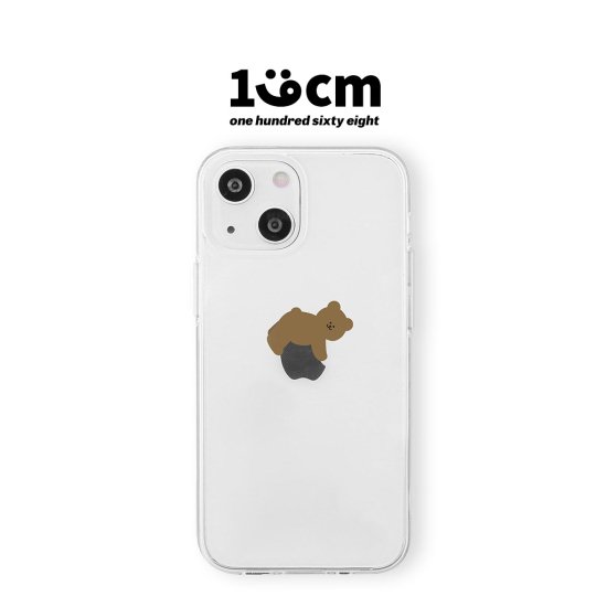 Rakuten - 国内正規品 168cm iPhone 14 / iPhone 14 Pro ソフトクリアケース リンゴとブラウンベア リンゴとくまちゃん
