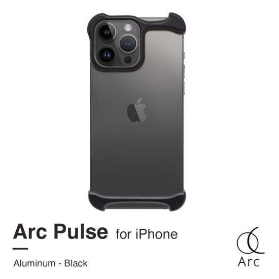 国内正規品 Arc アーク iPhone 14 Pro MAX Arc Pulse アルミ・マットブラック アルミバンパー アルミニウム合金7075
