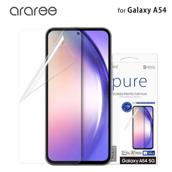 Rakuten - 国内正規品 araree アラリー Galaxy A54 全画面保護フィルム Pure (2枚入り) クリア SAMSUNGの公式認証 SC-53D scg21
