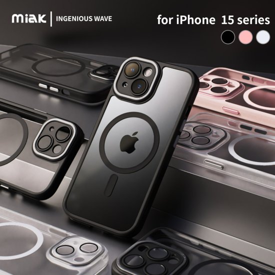 Rakuten - 国内正規品 miak ミアック iphone 15 Plus ケース iPhone 15 Pro Max ケース レンズガード一体型MagSafe対応クリアケース