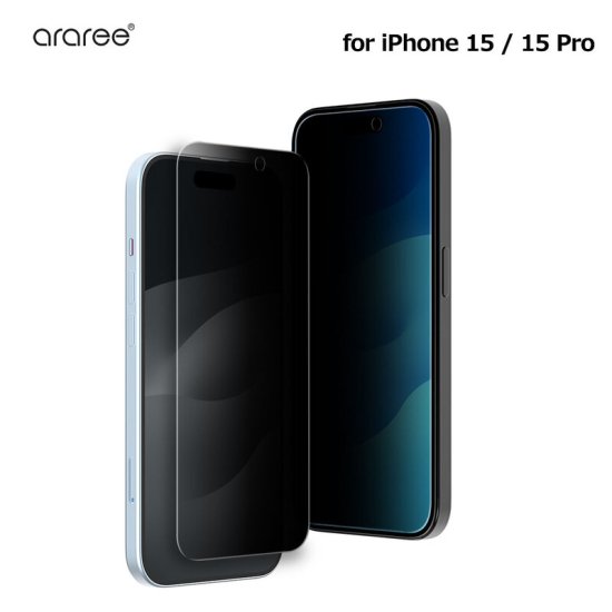 Rakuten - 国内正規品 araree アラリー iphone 15 / 15 Pro / 15 Plus / 15 Pro Max core のぞき見防止強化ガラスフィルム 画面 保護フィルム