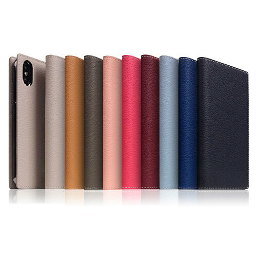 Rakuten - SLG Design iPhone 11 Pro Max 6.5インチ 手帳型 Full Grain Leather Case 牛革にキメ細かいシボ加工を型押しを施した上品で高級感のあるケース SD17951i65R