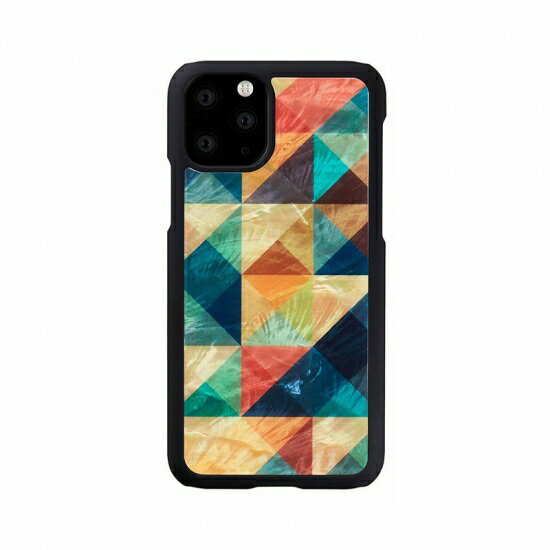 Rakuten - ikins アイキンス iPhone 11 Pro Max 6.5インチ 天然貝ケース Mosaic 三角モチーフで表現されたクレーの絵画のようなモザイクがおしゃれ I16898i65R