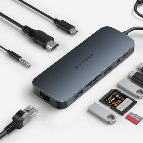 国内正規品 Hyper ハイパー HyperDrive Next 10 Port USB-C ハブ 10Gbps USB 3.2 140Wのパススルー充電