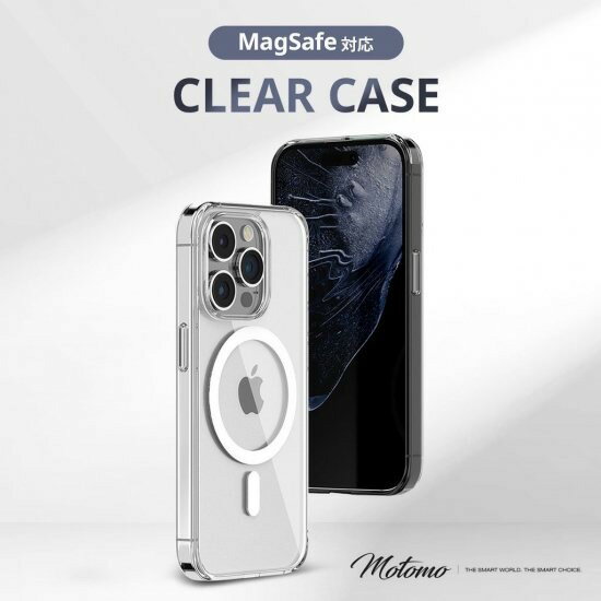 Rakuten - 国内正規品 motomo モトモ iPhone 16 / 16 Proケース MagSafe対応 CLEAR CASE マグネット搭載 クリア 透明ケース