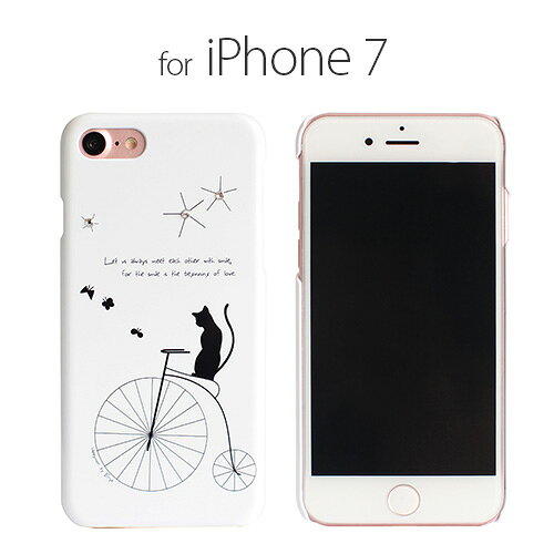 Rakuten - 国内正規品 Happymori iPhone 8 iPhone 7 iPhone SE 第2.3世代 Bike Riding Cat（バイクライディングキャット） 空の星にラインストーンがワンポイント HM8227i7