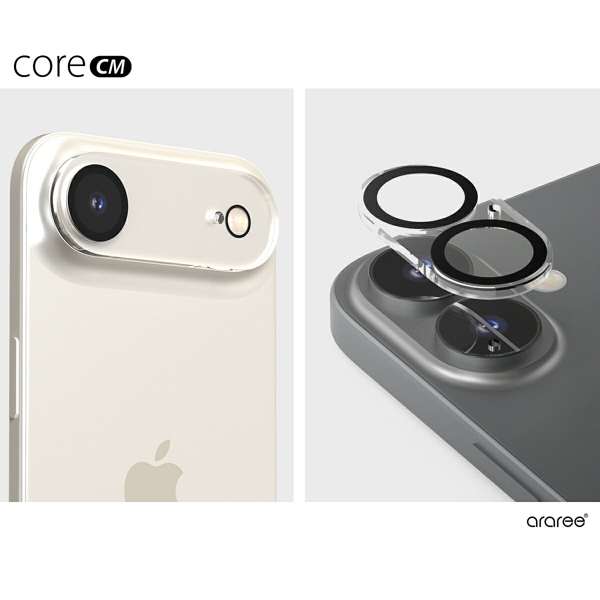国内正規品 araree iPhone17/Air/17Pro/17ProMax 9H ハードコーティング CORE CAMERA カメラレンズ 保護 強化ガラスフィルム アラリー msquall-10008009 MSQUALL サンプル画像3