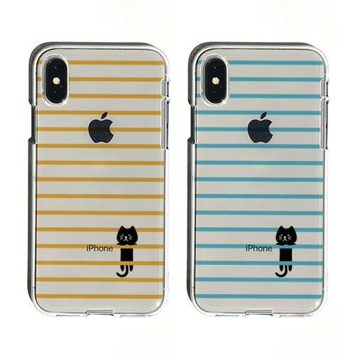 Rakuten - ＜Dparks＞【iPhone XR 6.1インチ】 ソフトクリアケース ボーダーネコ イラストと一体化することによってロゴが生かされるデザイン DS14829i61