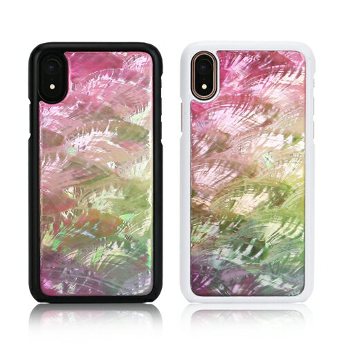 Rakuten - ＜ikins＞【iPhone XR 6.1インチ】 Water flower 天然貝 水の中で絵の具が自然に広がる現象をパステル系の色で表現したみずみずしいデザイン I13951i61