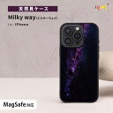 国内正規品 ikins アイキンス iphone 16ケース iPhone 16 Proケース MagSafe対応 天然貝ケース Milky way ミルキーウェイ