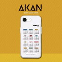 国内正規品 AKAN iPhone 16e 2025カレンダー ソフト クリアケース透明カバー エイカン 変色しにくいUVプリント