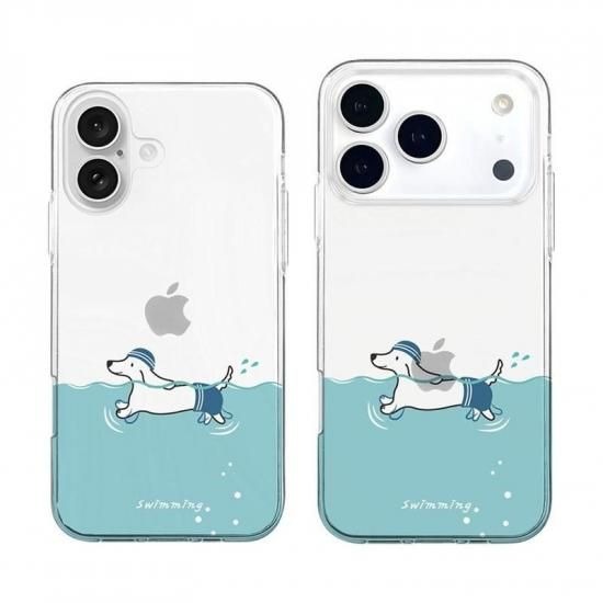 Rakuten - 国内正規品 AKAN iPhone 17 iPhone 17 Pro スイムドッグ クリアケース 透明カバー エイカン 変色しにくいUVプリント