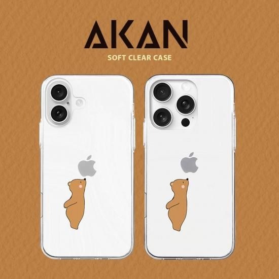 Rakuten - 国内正規品 AKAN iPhone 17 iPhone 17 Pro リングの香りを堪能 ベア クリアケース 透明カバー エイカン 変色しにくいUVプリント