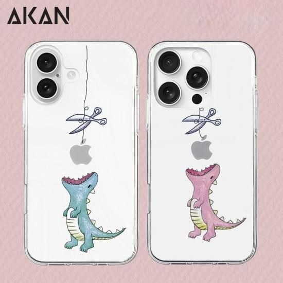 Rakuten - 国内正規品 AKAN iPhone17/Air/17Pro/17ProMax はらぺこザウルス クリアケース 透明カバー エイカン 変色しにくいUVプリント