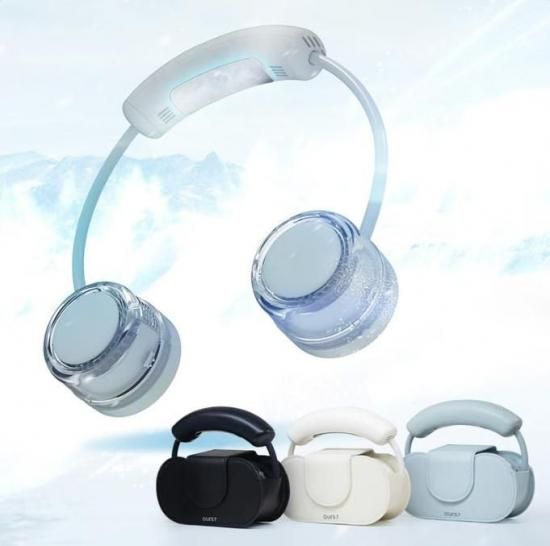 Rakuten - 国内正規品 OURS7 冷却プレート 搭載 Neck Band Fan COOLING 羽なし 首掛け扇風機 360度お好みの角度 アワーズセブン