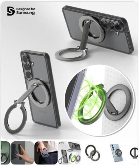 国内正規品 araree A-RING DUAL ガンメタル MagSafe対応 スマホリング スタンド グリップxスタンドxマウント