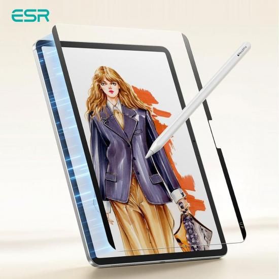 Rakuten - 国内正規品 ESR マグネット式ペーパーテクスチャーフィルム for iPad Pro 13インチ 持ち運びに便利な収納ケース付き