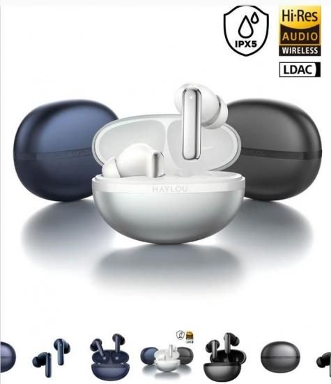 HAYLOU Flowbuds N50は、Hi-Res Audio Wireless認証・LDAC対応による高音質再生と、最大-54dBのアクティブノイズキャンセリングを搭載した完全ワイヤレスイヤホンです。 12.4mmダイナミックドライバーによる豊かなサウンドに加え、6マイク＋AI通話ノイズリダクション、65ms低遅延モード、マルチポイント接続、IPX5防水など、日常からビジネス、ゲームまで幅広いシーンで快適に使用できます。 HL-HT02-BK HL-HT02-WH HL-HT02-BL ●クリアな高解像サウンド Hi-Res Audio Wireless 12.4mmダイナミックドライバーとLDACコーデックにより、ハイレゾワイヤレス再生に対応。Hi-Res Audio Wireless認証を取得し、クリアで解像感の高いサウンドを実現しました。ボーカルや楽器の細かな表現まで忠実に再現し、ライブ会場にいるような臨場感を楽しめます。 ●最大-54dBアクティブノイズキャンセリング 最大-54dBの騒音低減を実現するANC（アクティブノイズキャンセリング）機能を搭載。電車内、空港、カフェ、オフィスなど周囲の騒音を抑え、音楽や作業に集中できる静かなリスニング環境を実現します。 ●外音取り込みモード イヤホンを装着したまま周囲の音を自然に取り込める、外音取り込みモードに対応。会話や駅のアナウンス、周囲の状況を確認したい場面でも、イヤホンを外す必要がありません。 ●6マイク+AI　通話ノイズリダクション 左右合計6基のマイクとAIによるノイズリダクションアルゴリズムで、周囲の雑音や風切り音を自動抑制。自分の声をクリアに相手へ届けます。外出先やオンライン会議でも快適な通話が可能です。 ●長時間再生　最大約32時間 イヤホン単体で最大約10時間、充電ケース併用で最大約32時間の連続再生が可能。旅行や出張など長時間の使用にも安心です。 ※ 再生時間は使用環境や音量などにより異なります。 ●Bluetooth(R)　安定したワイヤレス接続 最新の通信技術で、途切れにくく安定したワイヤレス接続を実現。音切れを抑えた快適なオーディオ体験を提供します。 ●マルチポイント　2台同時接続対応 スマートフォンとPCなど2台のデバイスへ同時接続可能。音楽鑑賞やオンライン会議など、接続を切り替える手間なくスムーズに使用できます。 ●動画・ゲームが快適　低遅延モード 映像と音声のズレを約0.065秒まで抑える低遅延モードを搭載。動画視聴やゲームプレイでも、より自然で快適なサウンド体験を楽しめます。 ●IPX5防水性能 汗・雨・水しぶきにも強い設計。通勤・通学はもちろん、ランニングやワークアウトなどスポーツシーンでも安心して使用できます。 ※防水性能はイヤホン本体のみです。充電ケースは防水仕様ではありません。 ●上質なメタルデザイン 約35gの軽量アルミ合金製充電ケースを採用。メタリック素材をマットに仕上げた高級感のあるデザイン。指紋や傷が目立ちにくく、持ち歩く楽しさも演出します。 ●タッチ操作　専用アプリでカスタマイズ イヤホン本体のタッチ操作に対応し、再生/一時停止・曲送り・通話操作・ノイズキャンセリング切替などをスムーズに操作できます。専用アプリ【Haylou Sound】でタッチ操作の割り当てをカスタマイズできます。 アプリでは他にも、ANCモードレベル・カスタムEQの設定も可能です。使用スタイルに合わせて、より快適に使えます。 構成品 ・イヤホン本体 ・充電ケース ×1 ・充電用USB-Cケーブル ×1 ・イヤーチップ（S / M / L / XL）※1 ・取扱説明書（グローバル版）※2 ※1：Mサイズは本体に装着済みです。 ※2：日本語版取扱説明書は、ダウンロード版がご利用いただけます。 製品仕様 寸法：62 × 50 × 26mm 重量：44g Bluetooth(R)対応 Bluetooth接続距離：約10m 対応コーデック：LDAC、SBC 周波数特性：20Hz～20kHz ドライバー：12.4mm ダイナミックドライバー アクティブノイズキャンセリング（ANC）：最大-54dB 外音取り込みモード：対応 通話ノイズリダクション：6マイク AI ENC 低遅延モード：約65ms 防水性能：IPX5 （イヤホン本体のみ） 充電端子：USB-C バッテリー：45mAh（イヤホン片方）、350mAh（充電ケース） 入力：5V-100mA（イヤホン）、5V-500mA（充電ケース） 充電ケース出力：5V-200mA 充電時間：約1.5時間（イヤホン）、約2時間（充電ケース） 使用時間： ＜通常モード＞最大10時間 (イヤホン本体のみ) / 最大32時間(充電ケース併用時) ＜ANCオン時＞最大7.5時間 (イヤホン本体のみ) / 最大24時間(充電ケース併用時) ※ Bluetooth接続距離・使用時間は使用環境や接続機器・音量・再生コンテンツなどにより異なります。 ・在庫が無い場合、通常納期3,4日 ・(納期に関しては別途ご連絡となります) ・沖縄、離島は別途送料が掛かる場合があります■商品仕様 ・商品名：Flowbuds N50 ノイズキャンセリング完全ワイヤレスイヤホン ・タイプ：TWS ・ブランド：Haylou(ハイロー) ・素材：ポリカーボネート（PC）、ABS樹脂、アルミニウム合金、シリコーン ・製造元：株式会社ロア・インターナショナル ・販売元：株式会社ロア・インターナショナル（support@roa-international.com） ・原産地：中国 ・構成品：イヤホン本体、充電ケース ×1、USB Type-C充電ケーブル ×1、取扱説明書（グローバル版）※日本語版取扱説明書はダウンロード版で提供されます、スペアイヤーチップ×3ペア（S/L/XL）※Mサイズ本体装着済み ・型番(Janコード/カラー)： HL-HT02-BK(4580815766866/Black) HL-HT02-WH(4580815766873/White) HL-HT02-BL(4580815766880/Blue) ・本体重量（サイズ 横x縦x厚さ）：44g(62x50x26mm) 【保証期間】※納品日より1年間。納品書必須。日本国内使用に限り保証します。 【使用上の注意】 ※ 使用時間は使用環境や再生音楽の種類により上下します。 ※ 改造や分解はおやめください。 ※ 本製品を直射日光の当たる環境に長時間さらさないでください。 故障・破損の原因となります。 ※ 本製品を過度な日光、温度、振動のある環境下で使用しないでください。 ※ 高温になる場所（火元のそば、こたつ、布団、日光の下）で保管、使用しないでください。 発熱、火傷、故障の原因になります。 ※ 本製品は涼しく乾燥した場所に保管し、0～40℃の環境下でお使いください。温度が低すぎ/高すぎたり、多湿環境で使用すると、部品の寿命が短くなることがあります。 ※ お手入れにはやわらかい乾いた布をお使いください。 ※ 付属の充電ケーブルで充電してください。 ※ 電源アダプタは日本で正式に発売されたものをご使用ください。 ※ 充電要件に従ってお使いください。 ※ 本製品を尖ったもので傷つけないよう、適切に保管してください。 ※ 製品の一部仕様、デザイン、パッケージは改良などのため事前予告なしに変更する場合があります。 ※ お子様がお使いの際は、保護者の監督のもと使用してください。 ※ 本製品はおもちゃではありません。 【免責事項】 ※ 製品の保証に関しては日本国内のみ有効となります。 ※ 保証書の購入年月日、購入店舗、お客様情報（お名前、ご住所）が記載されていない場合・記入内容を任意に修正した場合・保証書を紛失された場合には保証の対象外になります。予めご了承ください。 ※ 使用上の誤り、または改造、不当な修理による故障は対象外になります。 ※ 火災・地震・水害・落雷・その他の天災、公害等による故障は対象外になります。 ※ 注意・警告事項に該当する操作、使用方法等による故障や損傷または身体に及ぶ障害等は対象外になります。 ※ 本製品の使用や故障により生じたいかなる人的損害・物的損害・データの損害について、弊社は責任を負いません。 ※ 海外事業者からの個人輸入品や並行輸入品については、製品保証外となります。 ※ すべての環境でご使用いただけることを保証するものではございません。 ※ 本説明書の内容及び製品デザインは、品質向上のため事前予告なしに変更することがあります。