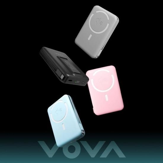 より速く、より安全に。「VOVA HeatZero 10000」 VOVA HeatZero（ボバ・ヒートゼロ）10000は、Qi2.2 25W認証を取得した準固体モバイルバッテリーです。準固体セル、高電圧2S設計、スマート温度制御、難燃素材を組み合わせ、高い安全性と充電性能を両立しました。 最大25Wワイヤレス急速充電と最大35W有線急速充電にも対応。着脱式USB-Cケーブルやスタンドも搭載した、持ち運びに便利な高性能モバイルバッテリーです。 VA117BL VA117PK VA117GR VA117BK ●発火しにくい準固体セル採用・安全性と長寿命を両立 ＜準固体セル採用＞ 液体電解質を10％未満に抑えたゲル状構造の準固体セルを採用。強い衝撃や釘刺しなどの過酷な条件下でも発火しにくい高耐久設計です。 ※準固体バッテリーとは、液体電解質の使用量を抑えたゲル状構造のバッテリーです。発火や漏液のリスクを抑え、耐熱性や長寿命化に優れています。 ＜最高難燃性グレード「V0」素材採用＞ 筐体にはUL94（米国UL規格）の最高難燃グレード「V-0」に適合したポリカーボネート素材を採用。万一の際にも自己消火しやすく、燃え広がりにくい高い難燃性を備えています。 ＜安定出力を実現する高電圧2S設計＞ 5,000mAhセル2基を直列接続した高電圧2S設計を採用し、セルバランス保護回路を搭載。高出力時の発熱や電力ロスを抑え、効率的で安定した出力を実現します。 ＜NTCスマート温度制御で発熱を抑制＞ NTC温度センサーがバッテリーの温度をリアルタイムで検知・制御。過度な温度上昇を抑え、安定した充電をサポートします。 ＜長寿命設計＞ リチウムデンドライトの発生を抑えることで、バッテリーの長寿命化を実現。100台・138日間のサイクル試験では、1,000回の充放電後も初期容量の80％以上を維持しました。 ※リチウムデンドライトとは、充電時に負極表面に生成される針状の結晶で、電池劣化や内部短絡の原因となる場合があります。 ＜－20℃～60℃の幅広い温度環境に対応＞ 一般的なリチウムイオン電池よりも広い温度範囲で動作し、寒冷地から高温環境まで、さまざまなシーンで安定した使用をサポートします。 ※保存温度：-40℃～80℃ / 動作温度：-20℃～60℃ (各試験はメーカー研究施設にて実施) ●Qi2 25W認証取得・最大25Wワイヤレス急速充電 Qi2 25W公式認証を取得し、対応するiPhoneやAndroidスマートフォンを最大25Wでワイヤレス急速充電できます。 ※最大充電出力は、各デバイスの仕様により異なります。 ・在庫が無い場合、通常納期3,4日 ・(納期に関しては別途ご連絡となります) ・沖縄、離島は別途送料が掛かる場合があります製品仕様 製品名 ：Qi2 25W 準固体モバイルバッテリー HeatZero 10000 カラー：パウダーブルー / ペールピンク / シルバーグレー / マットブラック 寸法：64.4 × 92.6 × 14.5mm 重量：133g バッテリータイプ：準固体バッテリー（リチウムイオンポリマー） バッテリー容量： 38.5Wh　5,000mAh × 2直列 ※3.6V換算 約10,700mAh相当 定格電圧：DC 7.7V 入力（USB-C）：5V-3A、9V-3A、12V-2.5A、15V-2A、20V-1.5A（最大30W） 出力（USB-C）：5V-3A、9V-3A、12V-2.92A、15V-2.33A、20V-1.75A（最大35W） ワイヤレス出力：5W、7.5W、10W、15W、25W（最大） USB-C+ワイヤレス合計出力：最大15W 対応急速充電規格：Qi2 / PD3.1 入出力ポート：USB-C ×2 本体充電時間：約2時間（30W以上の出力アダプター使用時） 保存温度：-40°C～80℃、動作温度：-20℃〜60℃ 充放電サイクル：1000回以上（容量80%） 本体素材：ABS、難燃性ポリカーボネート(V0グレード)、リキッドシリコン 【対応機種】 ・MagSafe対応iPhone ・ワイヤレス充電対応スマートフォン、デバイス ・USB-C充電対応スマートフォン、タブレット、デバイス ■製品情報 ・商品名：Qi2.2 25W 準固体モバイルバッテリー HeatZero 10000 ・タイプ：ワイヤレスモバイルバッテリー ・ブランド：VOVA（ボバ） ・素材：AABS、難燃性ポリカーボネート(V0グレード)、リキッドシリコン ・PSE届出事業者：株式会社ロア・インターナショナル ・発売元：株式会社ロア・インターナショナル（support@roa-international.com） ・原産地：中国 ・型番(Janコード/カラー)： VA117BL(8800285911617/パウダーブルー） VA117PK(8800285911600/ペールピンク） VA117GR(8800285911594/シルバーグレー） VA117BK(8800285911587/マットブラック） ・本体重量（サイズ 横x縦x厚さ）：250g (72x107x21mm) 【保証期間】ご購入日より1年間。納品書必須。日本国内に限り保証します。 ◆使用上の注意 ※ 本製品はQi2およびPD対応の準個体バッテリーです。 ※ 本製品は、すべての機器への対応を保証するものではありません。 ※ ご自身での分解・修理は絶対に行わないでください。 ※ 熱源の近くや直射日光の当たる場所、火中での使用は避けてください。 ※ 夏場は高温になる車内に放置しないでください。 ※ 水中への投げ入れや、濡れた状態での使用はおやめください。 ※ 濡れた手での操作は行わないでください。 ※ 各デバイスの正規ケーブルを使用し、充電規格に従ってご利用ください。 ※ 本製品は高い耐久性を備えていますが、意図的な落下や投げつけなど強い衝撃を与えないでください。 ※ 充電方法を誤ると、故障や発熱の原因となる場合がありますのでご注意ください。 ※ 本製品は機内持ち込み可能な仕様ですが、航空会社により規定が異なります。事前に各航空会社へご確認ください。 ※ 幼児やペットの手の届かない場所でご使用・保管してください。 故障の確認ができない場合、または不正な分解・改造によって生じた不具合は保証の対象外となります。 ◆製品保証 製品保証については、購入日から1年間有効です。 修理後の保証期間は、交換によって対応させていただいた場合も含め、元の保証期間の残存期間を適用します。 ご使用の前に取扱説明書をよくお読みください。 不適切な取扱いに起因する損害または二次的損害については、一切責任を負いかねますのであらかじめご了承ください。 ※ 保証書内の所定様式に記入して大切に保管してください。 ※ 製品の故障が発生した場合は、販売店もしくはカスタマーセンターにご連絡ください。 ※ 本説明書の内容及び製品のデザインについては、よりよい品質のために事前予告なしに変更することがあります。 ※ 製品の保証に関しましては日本国内のみ有効となります。 ※ 保証書の購入年月日、購入店舗、お客様情報（お名前、ご住所）が記載されていない場合、記入内容を任意に修正した場合、保証書を紛失された場合には保証の対象外になります。予めご了承ください。 ※ 使用上の誤り、または改造、不当な修理による故障は対象外になります。 ※ 火災、地震、水害、落雷、その他の天災、公害等による故障は対象外になります。 ※ 注意・警告事項に該当する操作、使用方法等による故障や損傷または身体に及ぶ障害等は対象外になります。 ※ 初期不良でない故障や損失、紛失に関しては保証対象外となります。 ※ 充電池の消耗に関しては保証対象外となります。 ※ディスプレイ、モニターの仕様によって実際の色とやや異なって見える場合があります。 メイン画像はイメージです。実際の商品のお色は商品単体の画像をご確認下さい。 ※製品の仕様、デザインは改良などのため事前予告なしに変更する場合があります。