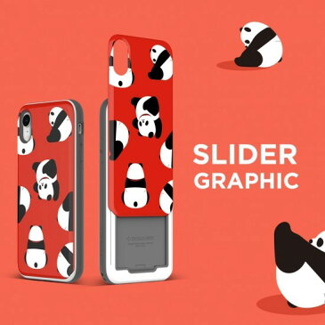 ＜Design Skin＞【iPhone XR 6.1インチ】 SLIDER GRAPHIC スライド式のカード収納ポケット 取り外し可能なストラップが付きのおしゃれな背面ケース DSK14704i61